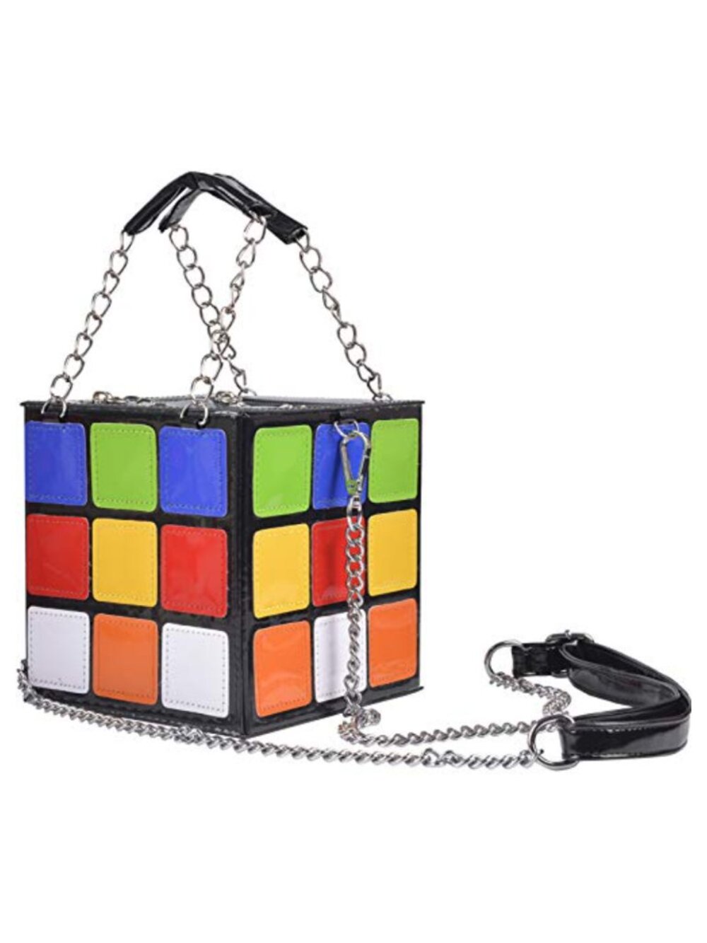 Cute PU Leather Cube Handbag Crossbody Shoulder Bag